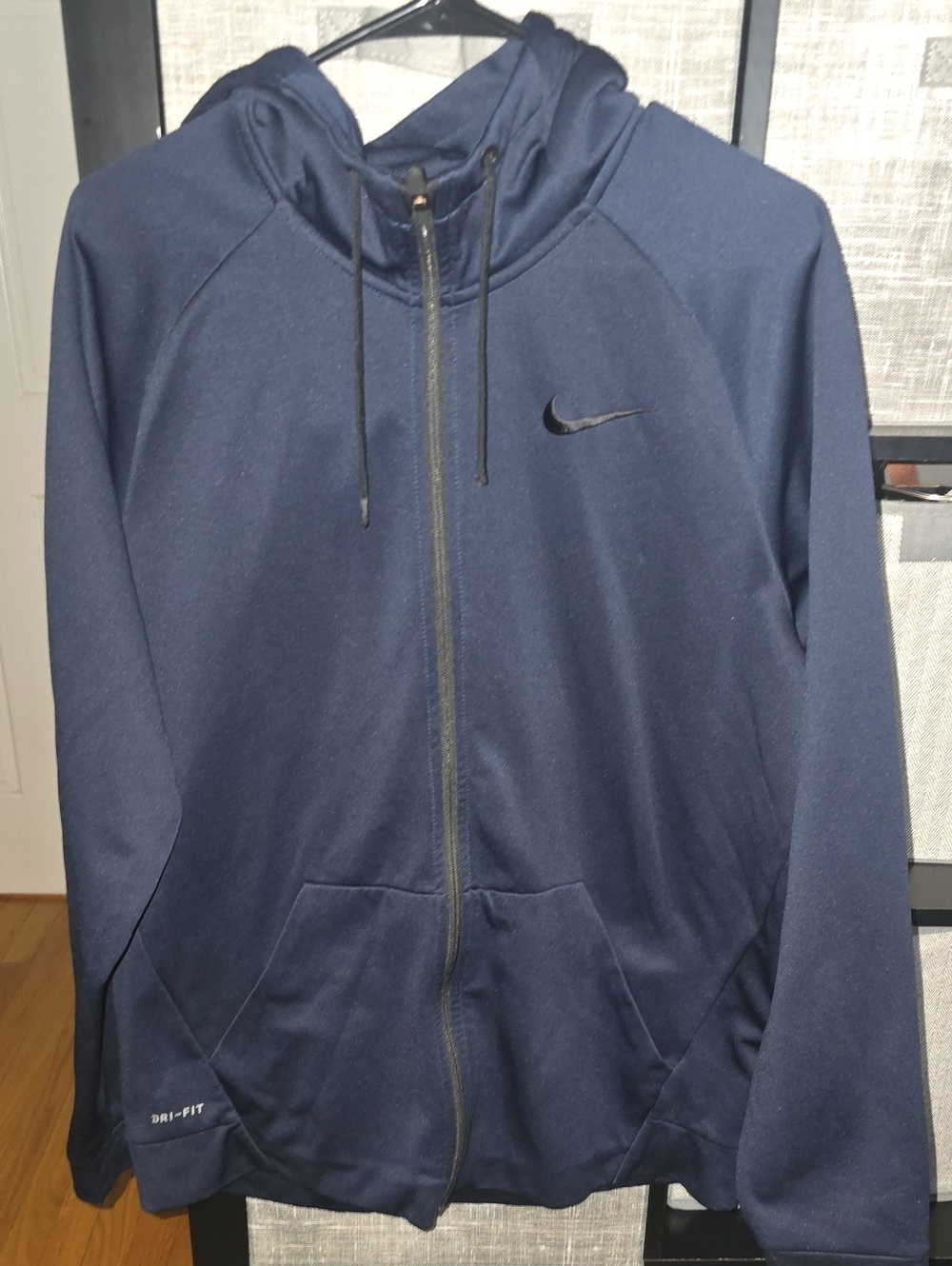 Nike Men’s Navy Full-Zip Dri-FIT Hoodie